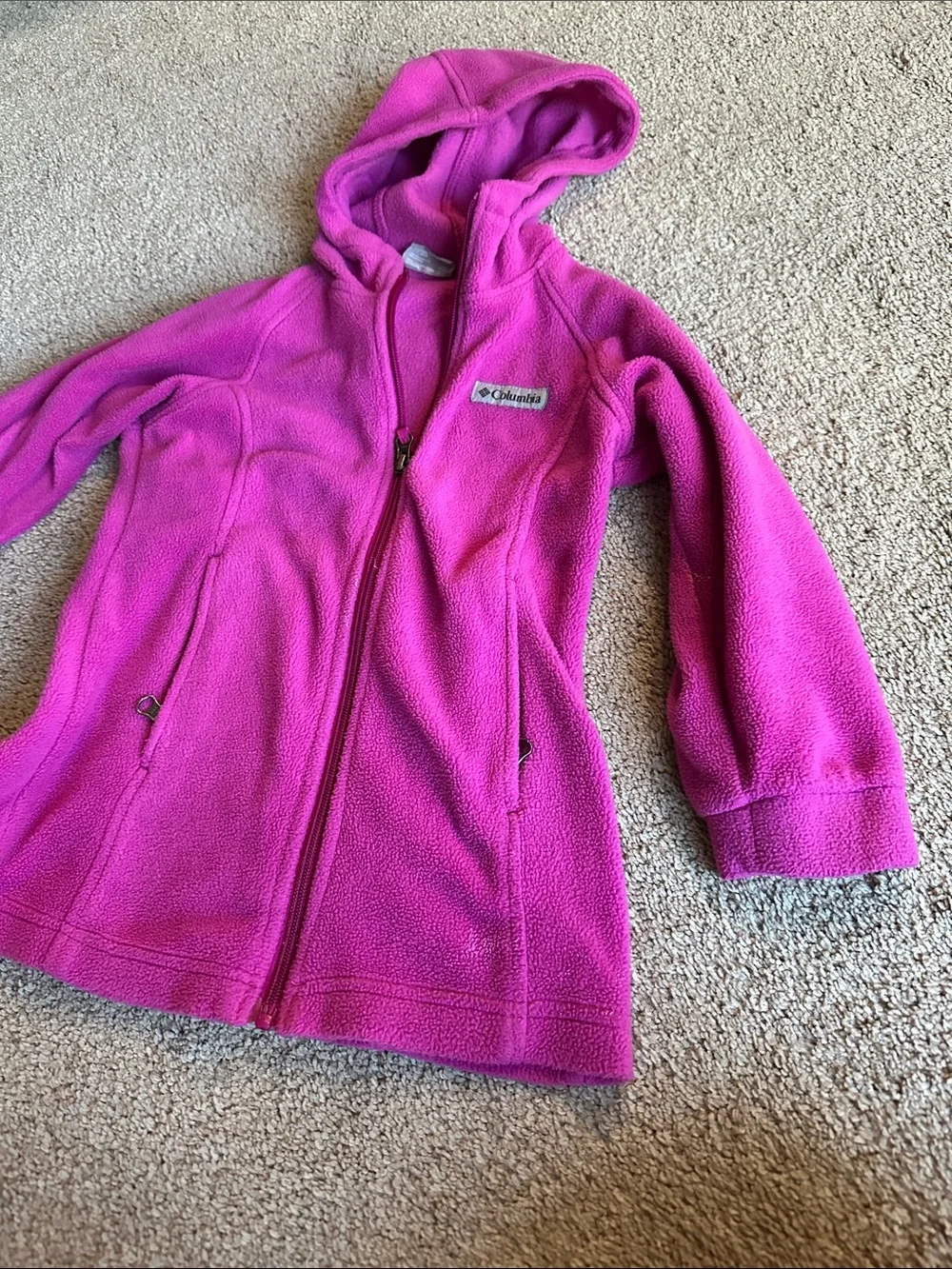 Columbia Magenta Hooded Fleece Jacket